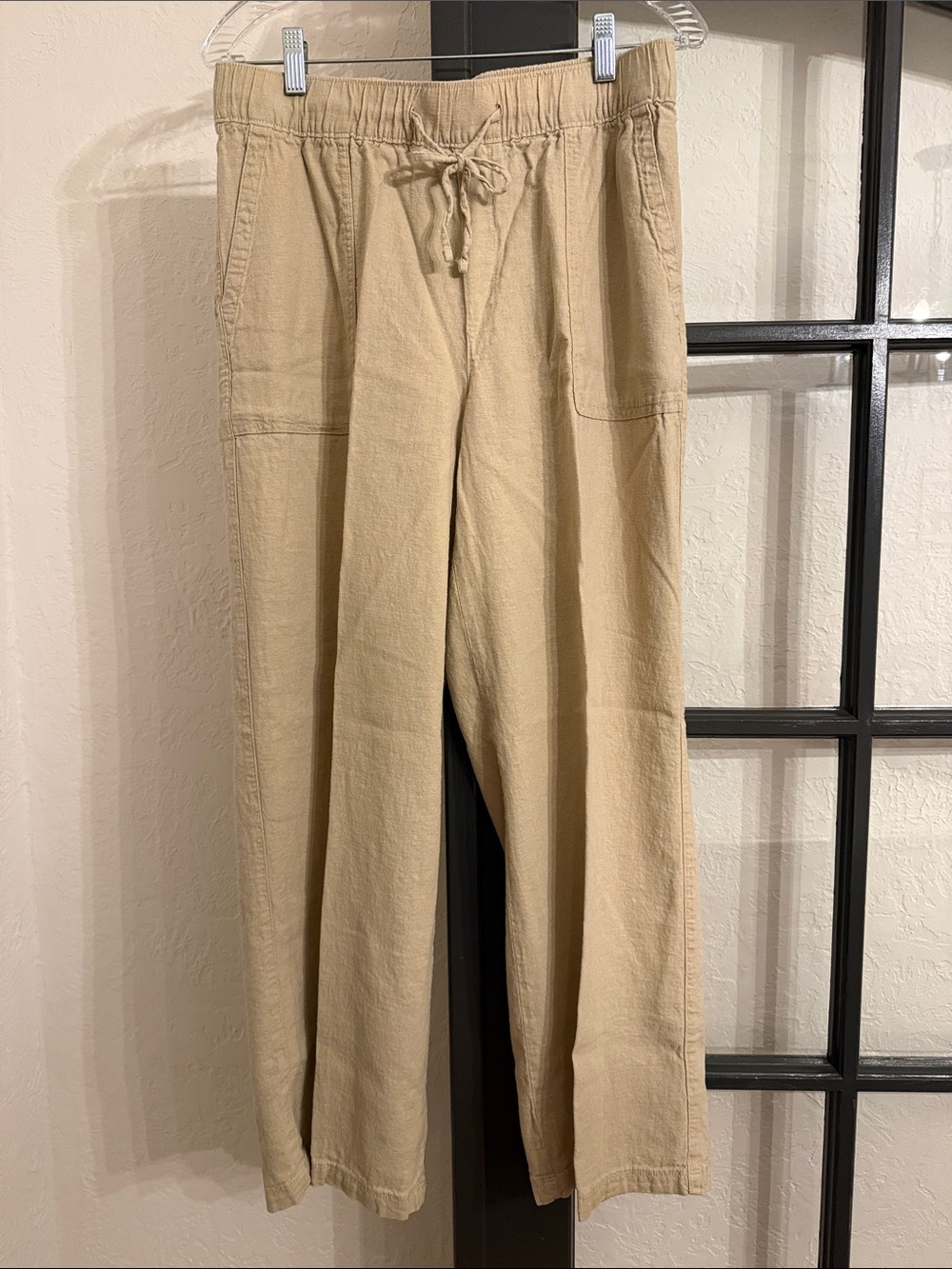GAP Wide Leg Drawstring Pants in Tan